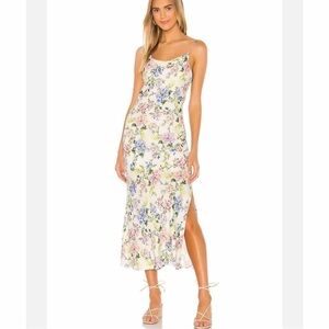 Alice + Olivia Harmony Slip Midi Dress Gardenia Floral Size US 4